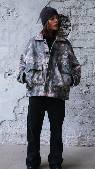 002 Camouflage wool Jacket